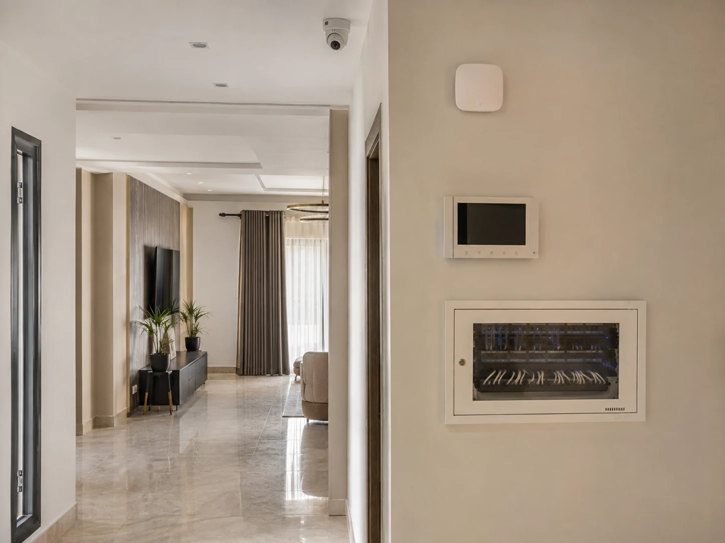 Extra-low-voltage devices integrated into a Guzape residence