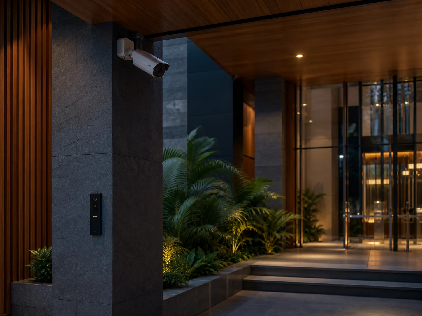 Discreet surveillance and access control installation